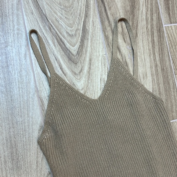 Frye‎ Tan Knit Cotton Tank Top - Picture 3 of 6